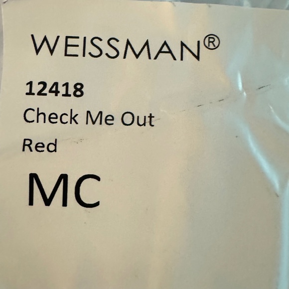 Weissman Check Me Out 12481 Black with red sequins Dance Costume MC - Picture 7 of 8